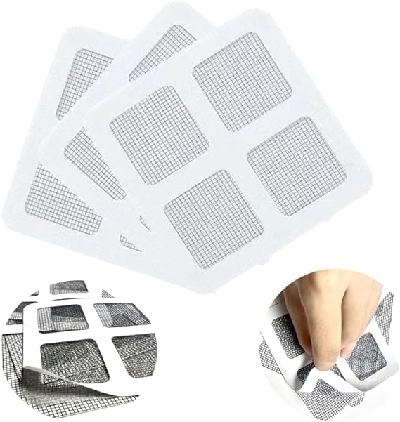 THINKEASY Disposable Shower Cover Hair Catcher Shower Drain Mesh Stickers, Bathroom, Laundry, Bathtub, Kitchen Shower Drain Floor Sink Strainer Filter Mesh (5)