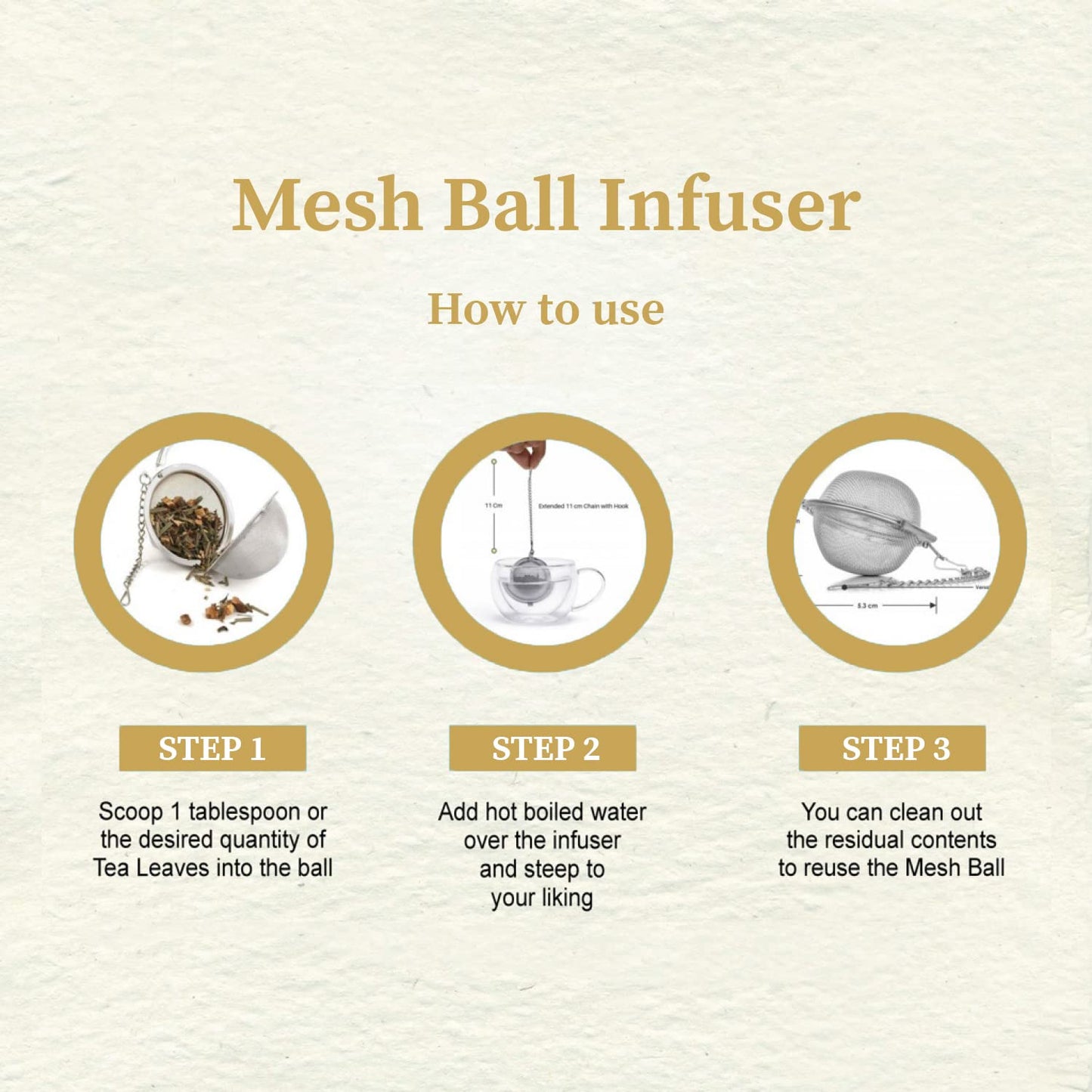 ThinkEasyStainless Steel Tea Ball Infuser (Tea Strainer, Ball Strainer, Tea Filter, Tea Maker)