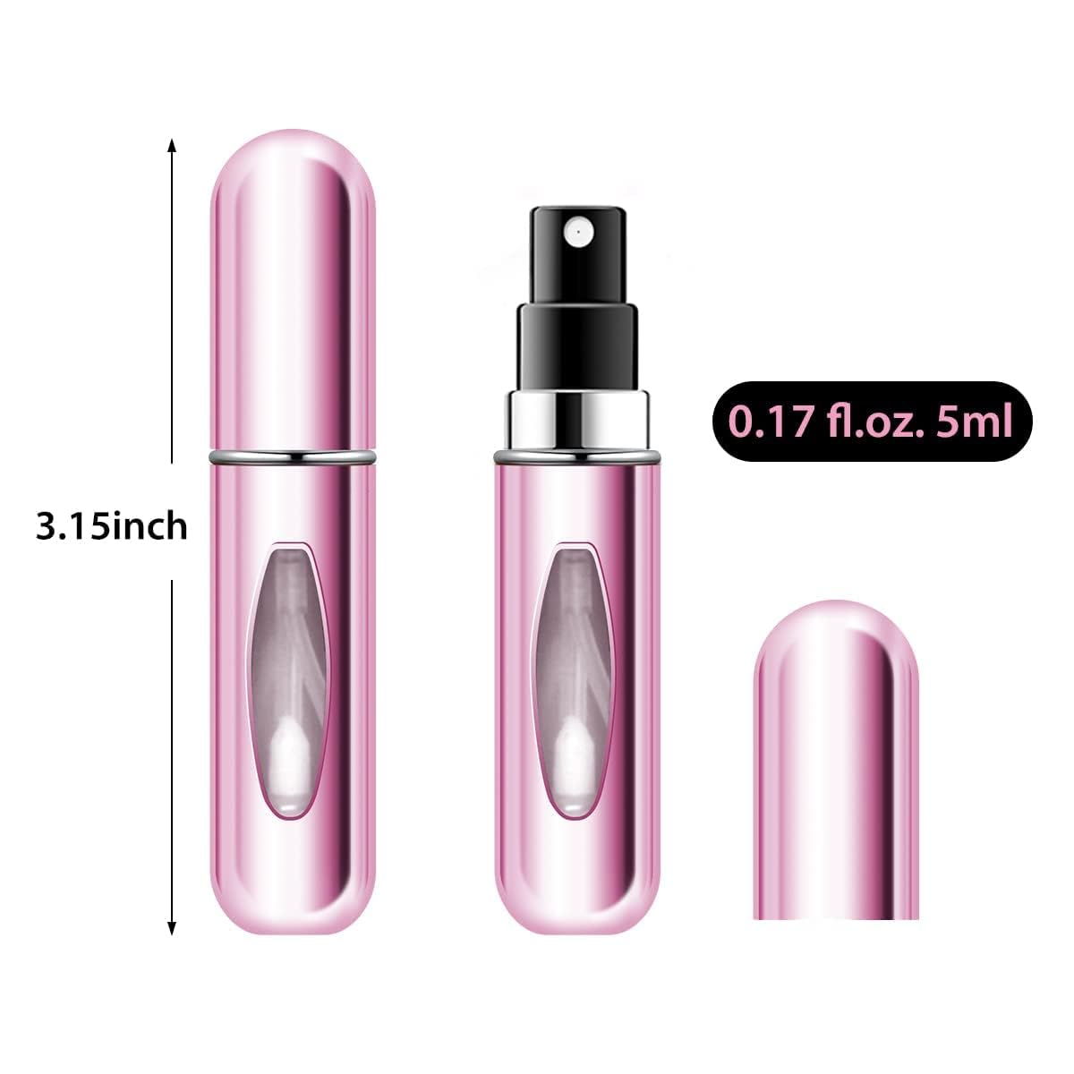 FRONTED 4 PCS Refillable Perfume Atomizer Bottle, Portable Travel Mini Spray Bottles, Cologne Dispenser Perfume Bottles, Portable Empty Spray Bottle for Travel Multicolor