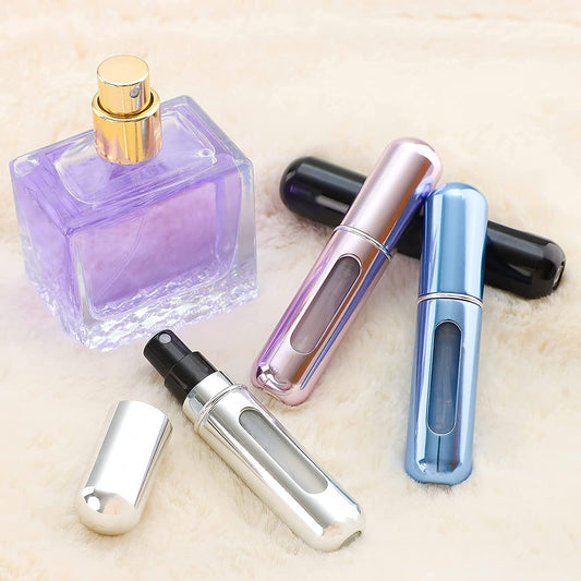 FRONTED 4 PCS Refillable Perfume Atomizer Bottle, Portable Travel Mini Spray Bottles, Cologne Dispenser Perfume Bottles, Portable Empty Spray Bottle for Travel Multicolor
