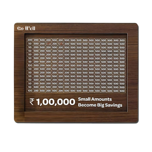 ThinkEasy Wooden Piggy Bank for Kids & Adults, Coin Box with Carved Design, Savings Box, Mini Bank, Wooden Coin Box, Money Saver, Piggy Bank with Numbers